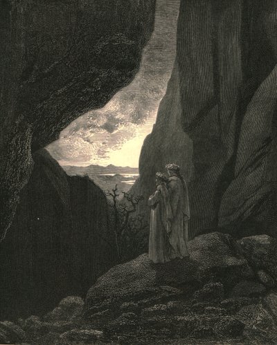 Durch diesen verborgenen Weg betraten mein Führer und ich die schöne Welt von Gustave Dore