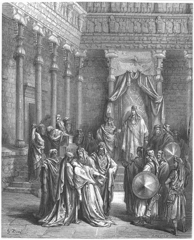 Esther in der Gegenwart von Ahasverus, 1866 von Gustave Dore