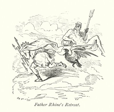 Vater Rheins Rückzug (Gravur) von Gustave Dore