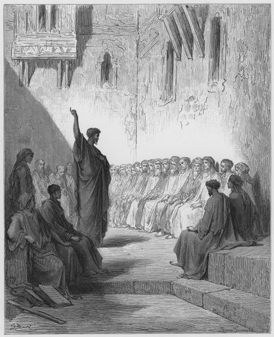 S. Paulus predigt den Thessalonichern von Gustave Dore