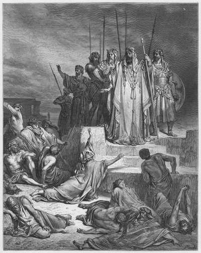 Gustave Doré Bibel: Die Hungersnot in Samaria von Gustave Dore