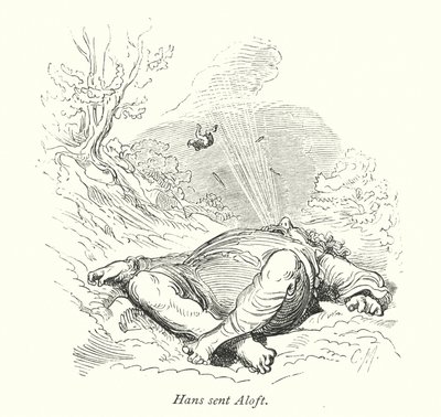 Hans in die Höhe geschickt (Gravur) von Gustave Dore