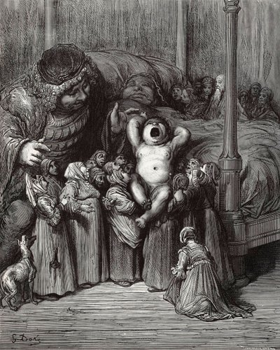Illustration zum Buch Gargantua und Pantagruel von Rabelais von Gustave Dore