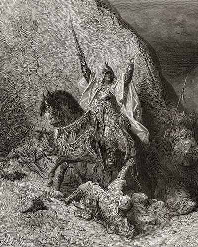 Saladin Yusuf (gest. 1173) Sultan während des Zweiten Kreuzzugs, Illustration aus 