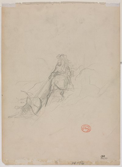 Skizze einer Jagdszene, ca. 1868 von Gustave Dore