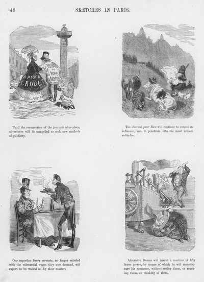 Humorvolle und groteske Skizzen von Gustave Doré (Gravur) von Gustave Dore