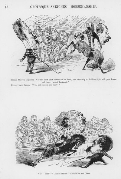 Humorvolle und groteske Skizzen von Gustave Doré (Gravur) von Gustave Dore