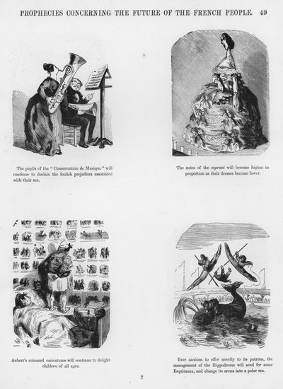 Humorvolle und groteske Skizzen von Gustave Doré (Gravur) von Gustave Dore
