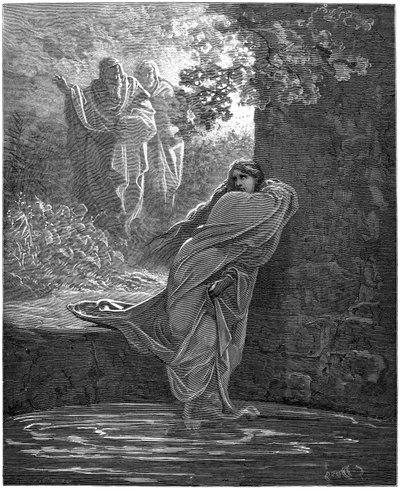 Susanna im Bade: Illustration von Gustave Doré (1832-1883) für die Bibel von Gustave Dore