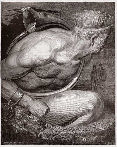 Die Göttliche Komödie, Inferno, Gesang 31: Nimrod der Riesen - von Dante Alighieri (1265-1321) - Illustration von Gustave Doré (1832-1883) von Gustave Dore
