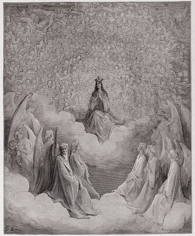 Die Göttliche Komödie (La Divina Commedia), Paradiso, Gesang 31: Die Himmelskönigin - von Dante Alighieri (1265-1321) - Illustration von Gustave Doré (1832-1883) von Gustave Dore