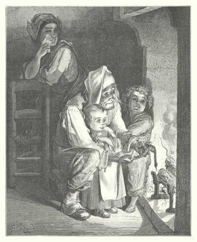 Die Fabeln von La Fontaine: Der Bauer und die Schlange von Gustave Dore