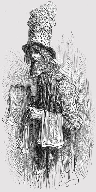 Der Fliegenpapierhändler, 1872 von Gustave Dore