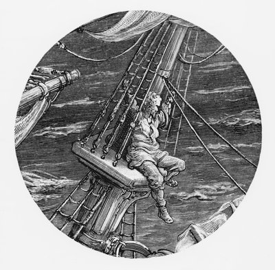 Der Seemann auf dem Achterdeck des Schiffes, Szene aus 