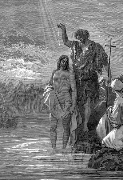 Die Taufe Christi von Gustave Dore