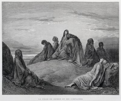 Die Töchter von Jephta, Illustration aus der Dore-Bibel von Gustave Dore