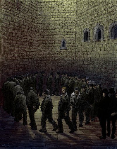 Viktorianisches Londoner Gefängnis von Gustave Dore