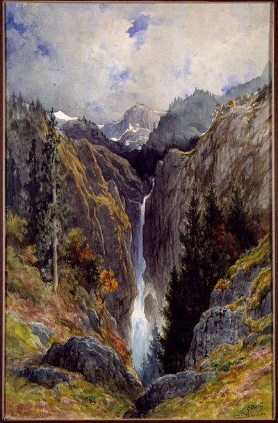 Wasserfall des Höllenlochs im Tal der Lys von Gustave Dore