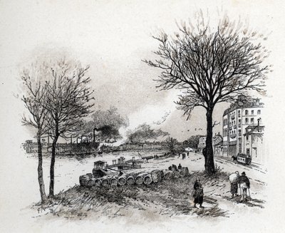 Ansicht von Ivry sur Seine (Ivry-sur-Seine) Zeichnung von Gustave Fraipont (1849-1923) aus Saint-Juirs von Gustave Fraipont