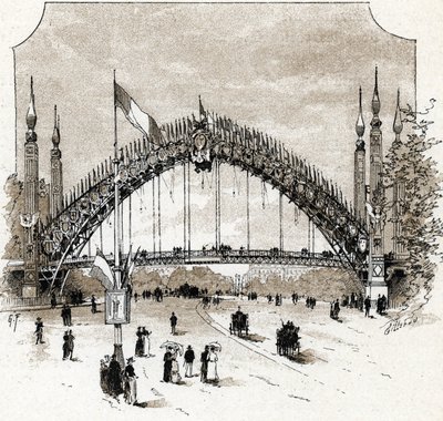 Ansicht der Fußgängerbrücke Pont de l