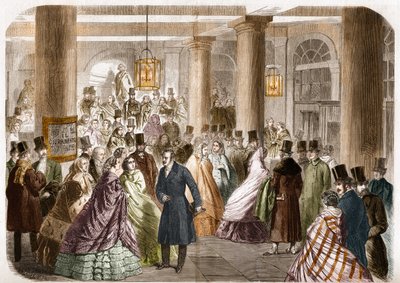 Das italienische Theater (Salle Ventadour) wurde 1858 in Paris eröffnet. Zeichnung von Gustave Janet, Gravur von Jahyer von Gustave Janet