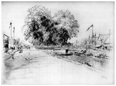 Kanal in Troyes, ca. 1880-1930, 1924 von Gustave Leheutre