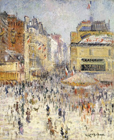 Bastille-Tag in der Rue de Clignancourt, Paris von Gustave Loiseau