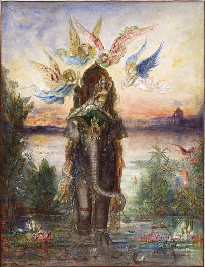 Peri, heiliger Elefant von Gustave Moreau