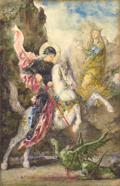 St. Georg und der Drache, 1869 von Gustave Moreau
