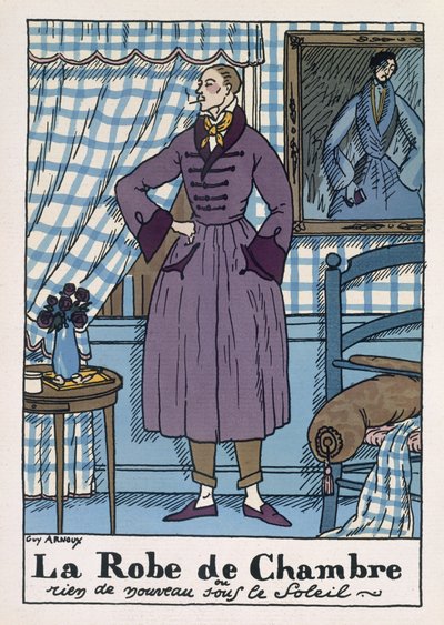 Männerbademantel, Illustration aus 