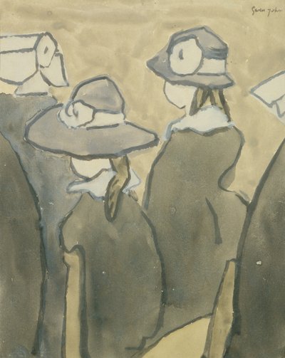 Kleine Mädchen in der Kirche von Gwen John