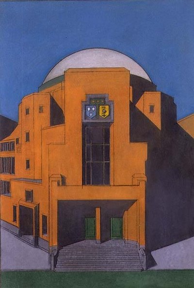 Plan des Eingangs zum Gemeentemuseum, Den Haag von H.P. Berlage