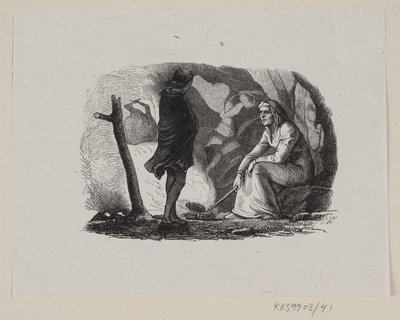 Illustration zu "Paradisets Have" in H.C. Andersen, "Eventyr og Historier", Band 1 von H.P. Hansen