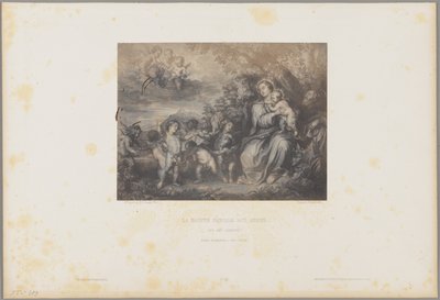Die Heilige Familie mit Engeln von H. Bayard and F. A. Renard