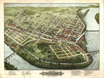 Vogelperspektive von Holyoke, Mass.: 1877 von H. H. Bailey