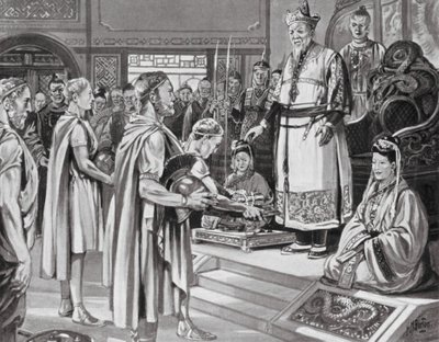 Der chinesische Kaiser empfängt eine Mission von H. M. (after) Burton