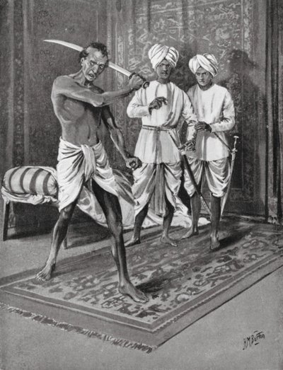 Der letzte Akt von Malik Naib Kafur, 1316 n. Chr. von H. M. (after) Burton