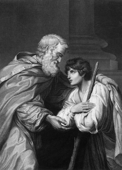 Vater, ich habe gegen den Himmel gesündigt... und bin nicht mehr wert, dein Sohn genannt zu werden, 19. Jahrhundert von H. Robinson