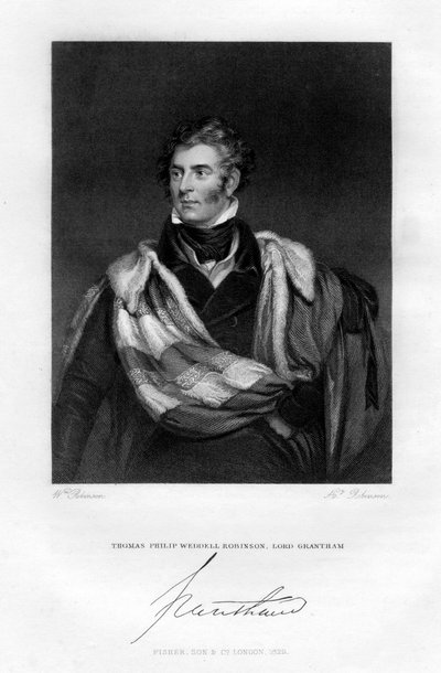 Thomas Philip Weddell Robinson, Lord Grantham, 1829 von H. Robinson