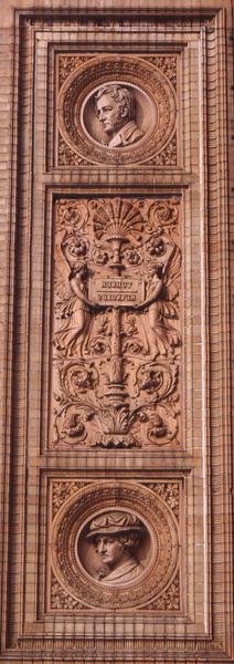 Detail der Fassade der Hamburger Kunsthalle von H. v. d. Schirrmacher G. T. and Erbe A. Hude