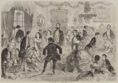 Ein Weihnachtstanz in einem Landhaus von Hablot Knight Browne