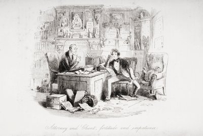Anwalt und Mandant, Tapferkeit und Ungeduld, Illustration aus 