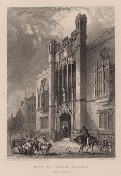 City of London School, Milk Street, London von Hablot Knight Browne