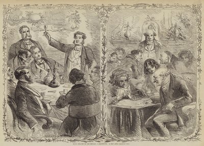 Vier Phasen von Weihnachten von Hablot Knight Browne
