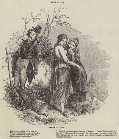 Großes Historisches Lilt von Hablot Knight Browne