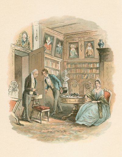 Szene aus Bleak House von Charles Dickens, 1852-1853 von Hablot Knight Browne
