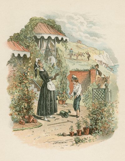 Szene aus David Copperfield von Charles Dickens, 1849-1850 von Hablot Knight Browne