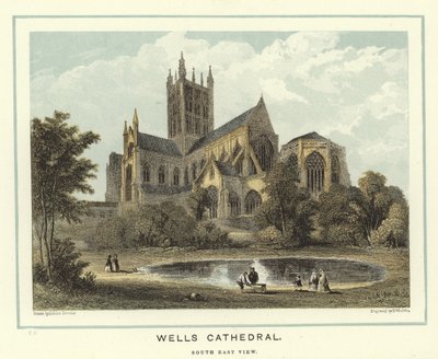 Kathedrale von Wells, Südostansicht von Hablot Knight Browne