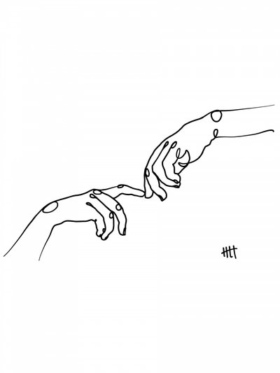 Minimalistische Handberührung von Hanna Lee Tidd