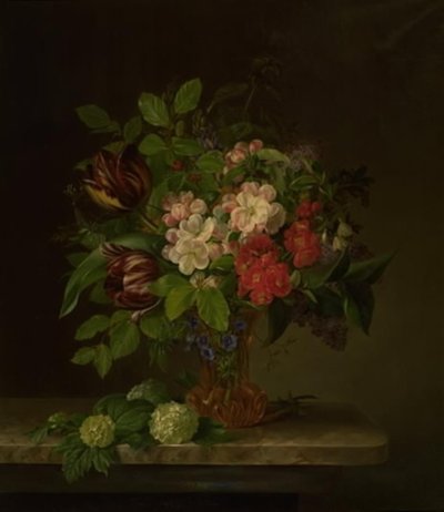 Ein Glas mit Frühlingsblumen von Hanne Hellesen